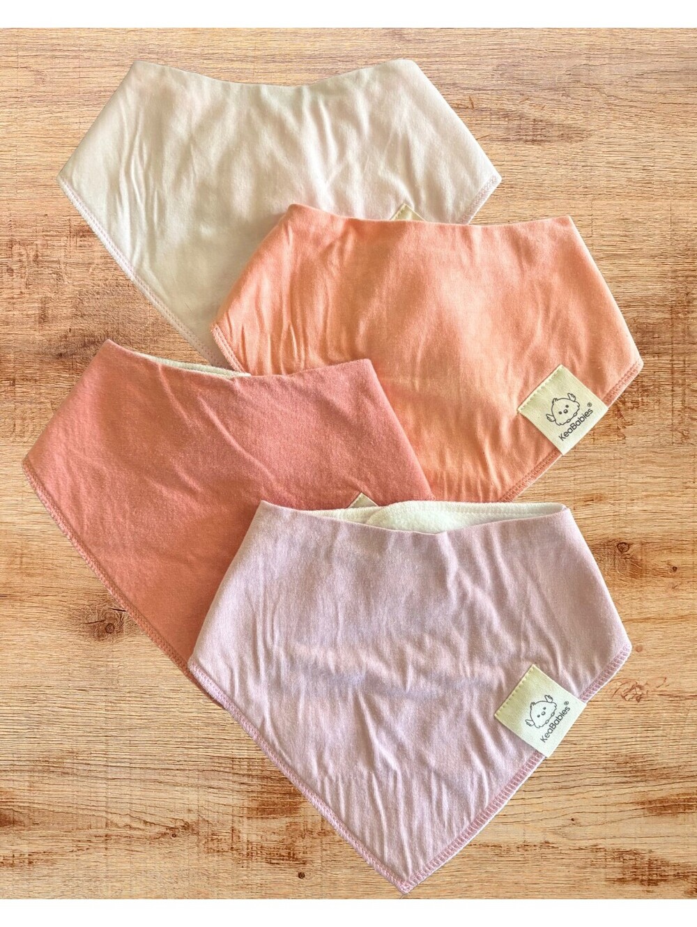 KeaBabies Baby Girl Bandana Bib Set of 4 Soft Drool Feeding Bibs